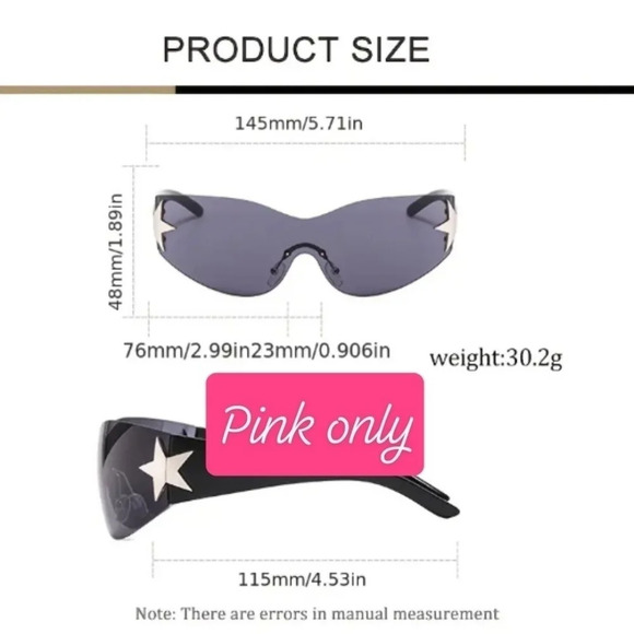 Sunglasses, pink with star - Picture 2 of 3